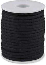 Fashion Paracord zsinór, ejtőernyő zsinór karkötőkhöz, Ø4 mm, 5m, 310177, fekete