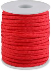 Fashion Paracord zsinór, ejtőernyő zsinór karkötőkhöz, Ø4 mm, 5m, 310177, piros