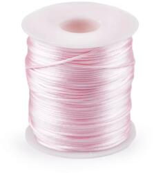Fashion Szatén zsinór ékszerkészítéshez, karkötőkhöz, Ø1mm, 10m, 310187, púderrózsaszín