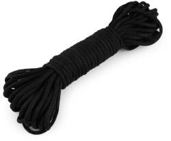  Fonott üreges zsinór papírból, Ø6mm, 25m, 310366, fekete