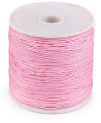 Fashion Poliészter zsinór ékszerkészítéshez, karkötőkhöz, Ø0, 5mm, 90m, 310113, rózsaszín