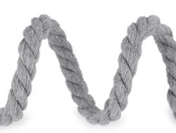 Fashion Sodrott zsinór, Ø10mm, 100% pamut, 5m, 510393, szürke