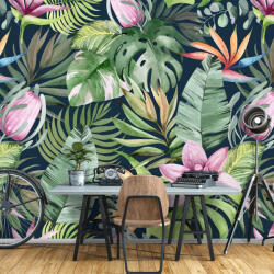 Wallvision Trópusi levél és virágmintás fotótapéta 254x184cm