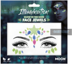  Foszforeszkáló+UV öntapadós arc-ékszer szett