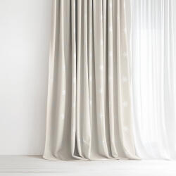 Goldea draperie decorativă natura - fulgi de zăpadă pe fond natural 140x135 cm