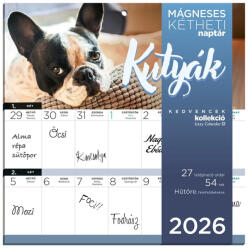 LIZZY CARD mágneses, kétheti tervezőnaptár, 22x22cm, 2026, Kutyák (LIZ-26219999) - mesescuccok