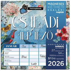 LIZZY CARD mágneses, kétheti tervezőnaptár, 22x22cm, 2026, Anyu tervezője Scrapbook Style (LIZ-26219799)