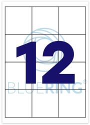 BLUERING Etikett címke, 70x67, 7mm, 100 lap, 12 címke/lap Bluering® - suplix