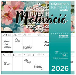 LIZZY CARD mágneses, kétheti tervezőnaptár, 22x22cm, 2026, Motiváció (LIZ-26219899) - mesescuccok