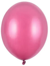 Partydeco Lufi Strong 5" (12cm-es) Latex léggömb, 100db/csomag, metál pink (LUFI281387)