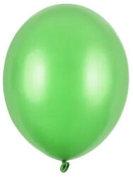 Partydeco Lufi Strong 5" (12cm-es) Latex léggömb, 100db/csomag, metál világoszöld (LUFI572161)