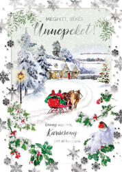 Cardex karácsonyi zenélő képeslap, Meghitt, békés, ünnepeket! , borítékkal (LUFI359349)