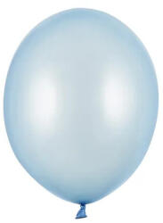 Partydeco Lufi Strong 5" (12cm-es) Latex léggömb, 100db/csomag, metál baby blue (LUFI111843)
