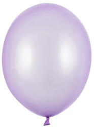 Partydeco Lufi Strong 5" (12cm-es) Latex léggömb, 100db/csomag, metál világoslila (LUFI951952)