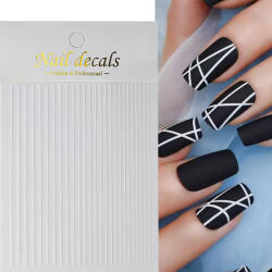 Everin Sticker Decor Unghii Linii Albe - Design Minimalist și Elegant | EVERIN (JY-WHT)