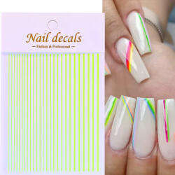 Everin Sticker Decor Unghii Linii Galben Neon - Accente Fluorescente | EVERIN (JY-GLB)