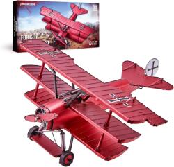 Piececool Puzzle 3D, Avionul FOKKER DR-I TRIPLANE, Piececool, metal, 162 piese