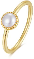 BeSpecial Inel argint 925 Simplitate placat cu aur 14K cu perle naturale (IRR01_173)