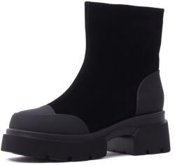PASS Collection Ghete dama din piele intoarsa, PASS Collection, 1M490025 01-I, negru