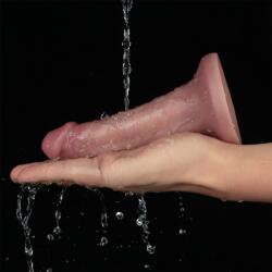 Lovetoy Vibrator cu ventuza 16 cm Dual Density Power Cock Vibrator