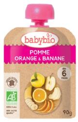 BabyBio Piure de mere, portocale si banane, 90g, BabyBio