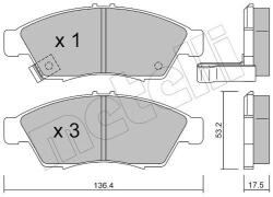 METELLI set placute frana, frana disc METELLI 22-0437-0 (22-0437-0)