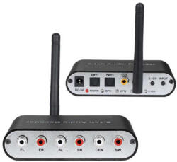Digitális-analóg audio konverter DAC 5.1 DTS, DD, Dolby, Bluetooth vevő adapter