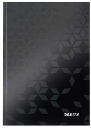 Leitz Beíró, A5, vonalas, 80 lap, keményfedeles, LEITZ Wow fekete (46271095)