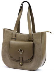 GREGORIO 1729 drapp női bőr shopper 36 x 32 x 12 cm (59058)