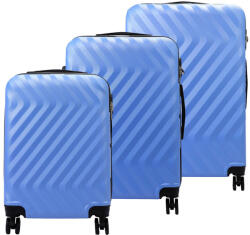 Pierre Cardin MED12 világoskék abs 3 db-os bőrönd szett 58, 68, 78 cm (55102)
