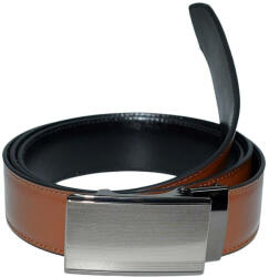  Konyak-fekete kifordítható férfi bőr öv, 105 cm (FO-767-KF)