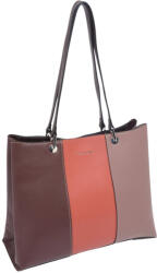 David Jones sötétbarna női rostbőr kézitáska, válltáska (DJ-6811-3-CHOCOLATE)