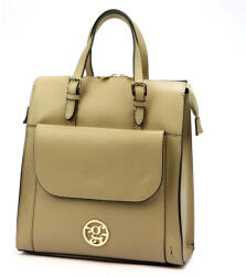 GREGORIO 1724 olasz homkszín női bőr hátizsák 28 x 30 x 12 cm (52230)