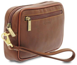 GIUDI barna Vacchetta bőr autóstáska, irattáska 22 x 13, 5 cm (G-2990-VLV-Marrone)