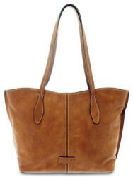 GIUDI nagyméretű válaszfalas női bőr válltáska, shopper 43 × 28 cm (G-11513-VCR-marrone)