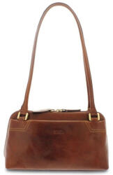 GIUDI barna női bőr válltáska 30 × 16, 5 cm (G-4468-GD-marrone)