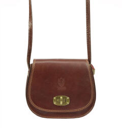 GREGORIO 117 középbarna női bőr válltáska, oldaltáska 20 x 16 x 6.5 cm (32257)