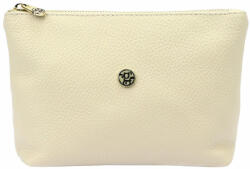 GREGORIO COSMETICS-005 bézs női bőr kozmetikai táska 21 x 13 x 8 cm (47134)