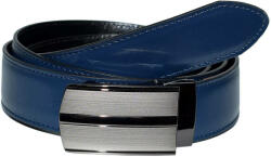  Sötétkék-fekete színű kifordítható férfi bőr öv, 100 cm (FO-606-SK-100)