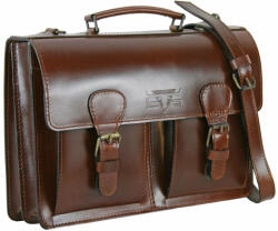  Blázek & Anni kétzsebes dupla bőr férfi aktatáska 38 x 26 cm (BA-9223-AM)