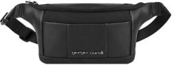  Giorgio Carelli férfi, fekete bőr övtáska, crossbody (338300-002)