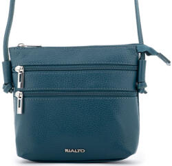 RIALTO olasz türkizzöld női bőr oldaltáska, crossbody 18 x 18 x 4, 5 cm (RX371-DO-GB)