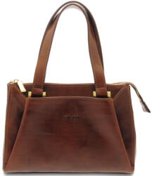 GIUDI női bőr válltáska, Vacchetta, dupla cipzáras rekeszes 24, 5 × 18 cm (G-11061-GD-marrone)