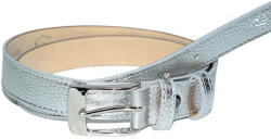  Ezüst színű keskeny női bőr öv, 2, 5 x 110 cm (NO-720-E-17259-110-cm)