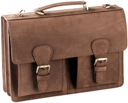  Blázek & Anni kétzsebes, dupla rekeszes bivalybőr aktatáska 38 x 26 cm (BA-9223-B)