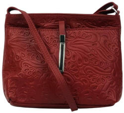  Maxmoda Lina olasz női piros nyomott mintás bőr válltáska (MM-16480-P)