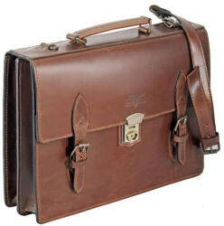  Blázek & Anni dupla rekeszes nosztalgia férfi bőr aktatáska 39 x 28, 5 cm (BA-9417-AM)