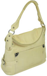 RIALTO krém színű női bőr kézitáska 33 × 35 cm (R-R426-SA-10)