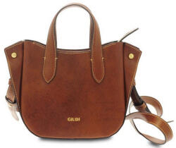 GIUDI Simona női bőr válltáska, Vacchetta 27 × 20 cm (G-12109-GD-marrone)
