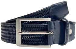  Rialto fonott sötétkék bőr gumírozott férfi bőr öv, 135 cm (BS-F0083-40-07-135cm)